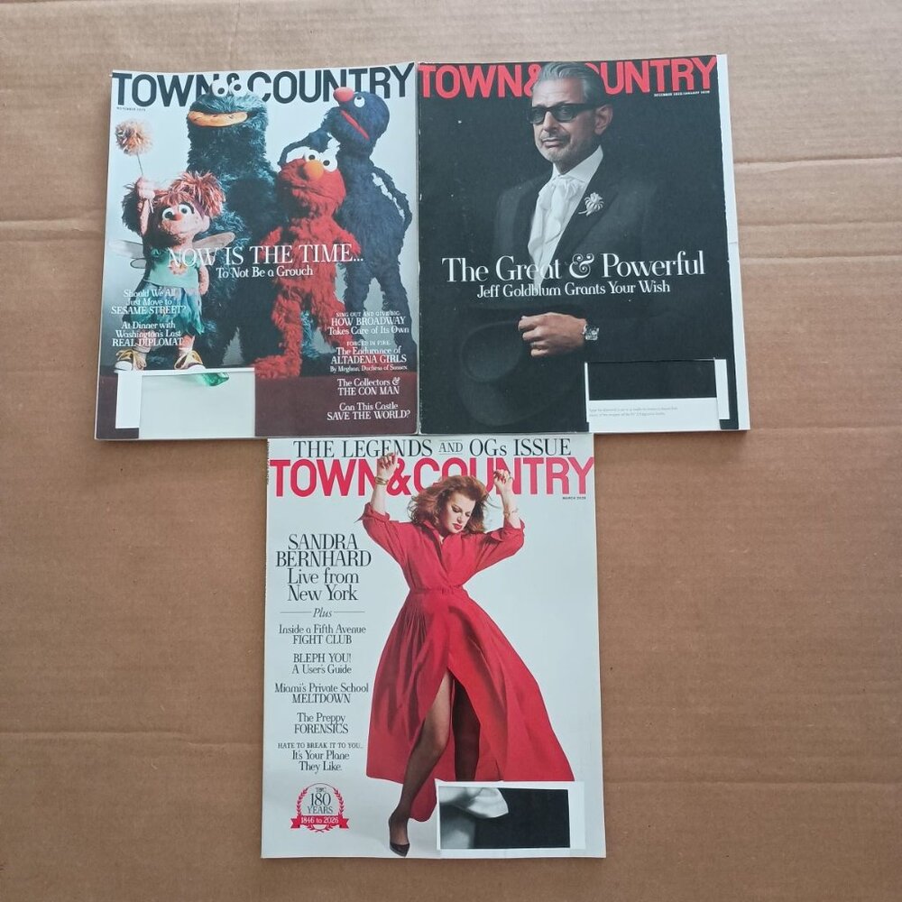 3 pack Town and Country magazine November 2025 to March 2026